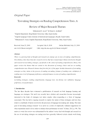 Reading prehension worksheets 3rd grade multiple choice from 3rd grade reading comprehension worksheets multiple choice pdf , source:bonlacfoods.com. Pdf Test Taking Strategies On Reading Comprehension Tests A Review Of Major Research Themes