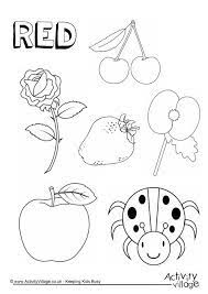Draw something red in the box coloring page. Red Things Colouring Page Color Red Activities Preschool Color Activities Color Activities