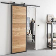 Porte Coulissante Bois Indus Noir H 204 X L 73 Cm Porte Coulissante Bois Porte Coulissante Porte Placard Coulissante