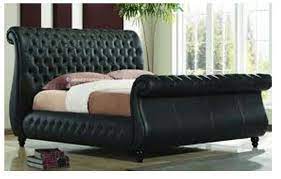 See more ideas about wooden sleigh bed, country style bedroom, sleigh beds. Leather Deep Buttoned Sleigh Bed 1