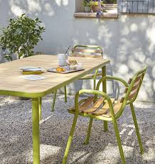 une table de jardin hata rectangulaire en acier de couleur vert pour recevoir 8 personnes leroymerlin table jardin terrasse summer