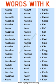 Healthy हेल्थी / हैल्थी / हेअल्थी. Words That Start With K List Of 250 K Words With Useful Examples My English Tutors