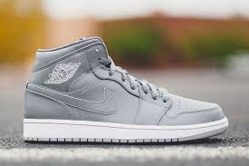 Black And Gray Air Jordan 1 Mid Air Jordan 1 Mid Triple Grey Eu Kicks Sneaker Magazine Air Jordans Popular Sneakers Sneaker Magazine