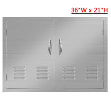 stainless steel bbq island double door