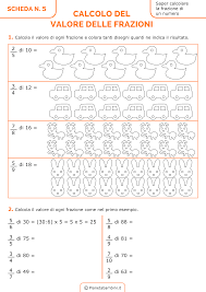 Le Frazioni Esercizi Per La Scuola Primaria Frazioni Schede Di Matematica Lezioni Di Matematica