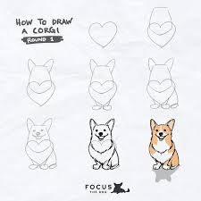 Cadenceabsolutely My New Ig Series How To Draw A Corgi P Corgi Drawing Corgi Art Animal Drawings