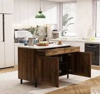 Versatile Multi-Purpose Marble Cabinet Storage Solution Kitchen Island