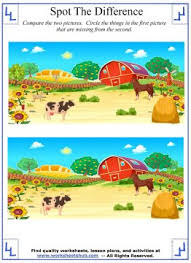 Printable spot the difference puzzles for kids to solve. Spot The Difference Games