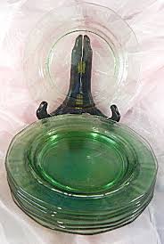 I know i certainly am! Vintage Green Glass Plates Set Of 6