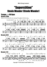 Thedrumninja.com is your free underground source for online drum lessons, drummer interviews and more. Superstition Stevie Wonder Mini Song Lesson Free Video Drum Lesson Pdf Notation Drumstheword Online Video Drum Lessons