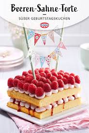 Kleine Beeren Sahne Torte Rezept Erdbeertorte Rezept Lebensmittel Essen Erdbeerkuchen Rezept