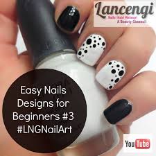Black And White Nail Art For Short Nails Easy Nail Art For Beginners 3 Classic Edition Do You Love Easy Nail Art For Short Nails Check Out This Simple Poke A D Simple Nails Dots Nails Nail Designs