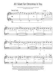 A first book of christmas songs for the beginning pianist: All I Want For Christmas Is You Easy Piano By Mariah Carey Digital Sheet Music For Sheet Music Single Download Print H0 440745 7401 Sheet Music Plus