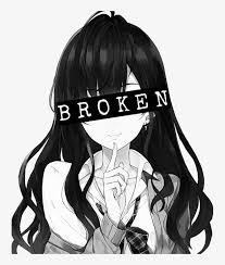 Here are some of the best characters. Animegirl Blackandwhite Greyscale Broken Depression Anime Brown Hair Girl 735x888 Png Download Pngkit