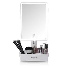 Fancii Led Lighted Large Vanity Makeup Mirror With 10x Magnifying Mirror Dimmable Natural Light Touch S Magnifying Mirror Makeup Mirror Makeup Vanity Mirror