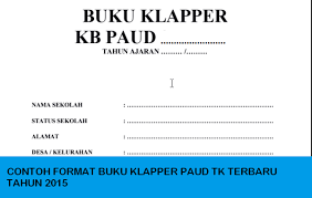 Contoh Buku Klapper Tk Paud Terbaru Tahun 2015 Buku Microsoft Excel Kepala Sekolah