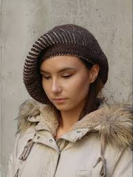 Brioche Knitting Winter Hat Women's Hat Pattern Beret Hat Pattern Slouchy  Hat Pattern 2 Color Brioche Knit Pattern Elegant Women's Hat PDF