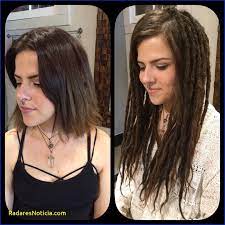 Before And After Dreadlock Extensions Google Search Hairstyles Hair Extensions Before And After Partial Dreads Synthetic Dreads