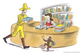 George is a good little monkey, but he is always very curious. George And The Man In The Yellow Hat In The Library Curious George Illustrators Character Art