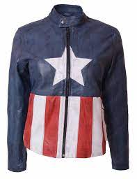Bon Jovi Rock Band Captain America Waxed Leather Jacket Captain America Jackets Leather Jacket