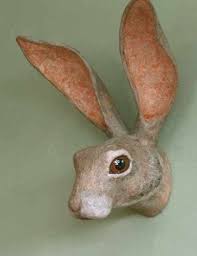 The newspaper sleeves i used for the papier mâché snowmen and the plastic grocery bags used for the pumpkins would not work for the bunny. Easy Pattern For Paper Mache Jackrabbit Head Ultimate Paper Mache