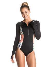 Keep It Roxy Long Sleeve One Piece Swimsuit 889351682963 Roxy Bikinis Long Sleeve Swimwear Long Sleeve Swimsuit Women Swimsuits