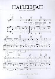 hallelujah leonard cohen sheet music hallelujah lyrics leonard cohen lyrics
