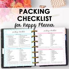 Packing Checklist For Vacation And Travel Planner In Happy Planner Classic Size Get Ready To Jet Set With T Trip Planning Printable Happy Planner Trip Planning