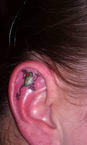 My Frog Behind Ear Tattoos Ear Tattoo Tattoos