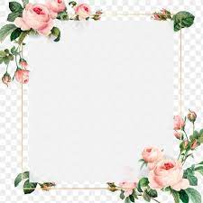 Pink Cabbage Rose Pattern On A Gold Frame Design Element Free Image By Rawpixel Com Flower Frame Png Pink Flower Frame Flower Frame Design