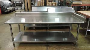 Commercial Stainless Steel Work Table W Backsplash Undershelf Stainless Steel Work Table Work Table Table