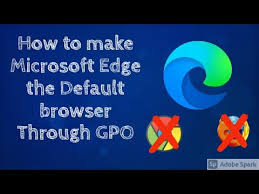 Simply go to settings > apps > default apps, click the choose default apps by file type link. How To Make Microsoft Edge The Default Browser Through Gpo Youtube