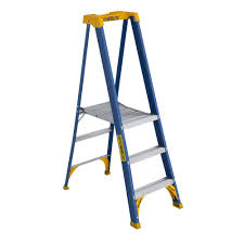 3 step ladder with handrail. Featherlite Fibreglass Platform Step Ladder 3 Feet Grade I The Home Depot Canada