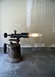 Upcycled Vintage Blow Torch Rustic Table Lamp Touch Lamp On Etsy 210 00 Lampen Lichter Selbstgemachte Lampen