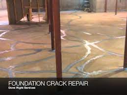 Sealing cracks in concrete basement floor. Done Right Services Foundation Crack Repair Basement Concrete Floor Coatings Boston Ma Nh Youtube