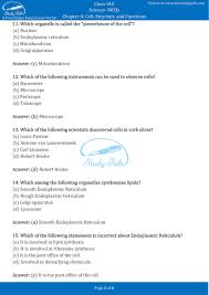 At a center with textbooks and the internet, research the functions of the organelles inside an animal (human) cell and record your additional research on the animal cells worksheet. Class 8 Science Chapter 8 Cell Structure And Functions Mcq With Answers
