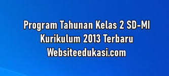 Prota Kelas 2 Sd Mi Kurikulum 2013 Tahun 2020 2021 Websiteedukasi Com