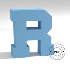 But it needs a little decorating. Printable Diy Template Pdf Letter R Low Poly Paper Model Etsy Paper Models Diy Printables Paper Crafts