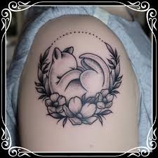 Some are in tribal style and some rendered as realistic animals. Super Cute Sleeping Cat Tattoo Thx So Moni Schwartz Tattoos Facebook