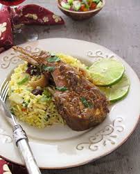 Indian Spiced Lamb Chops With Saffron Nuts Rice Lamb Recipes Indian Food Recipes Lamb Chops