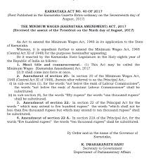 With the passage of amendment 70, effective january 1, 2017, colorado's minimum wage was increased to $9.30 per hour and is increased annually by $0.90 each january 1 january 1, 2018. Knowledge Blog On Indian Labour Law And Human Resource Advocate Girish Jayram Vivalkar The Minimum Wages Karnataka Amendment Act 2017