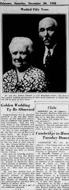 Robert and Elizabeth Gilland Golden wedding anniversary