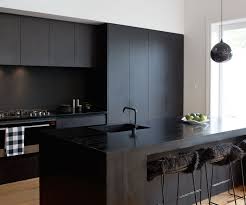 A Matte Black Kitchen Makes A Bold Statement In This Auckland Villa Matte Black Kitchen Kitchen Design Interior Design Kitchen