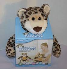Health Touch Huggable Massager Soft Leopard 14 Neck Pillow Vibrating Massage H Neck Pillow Huggable Fur Real Friends
