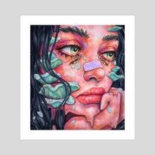 Axolotl, an art print by Lauren Jane Forster