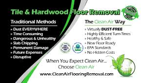 Removing old tile flooring the traditional way is very dusty, laborious, and harmful. Dustless Floor Removal Clean Air Flooring Removal United States