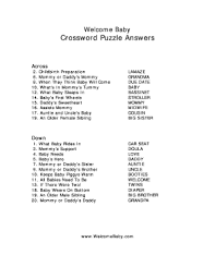 Discover the best crossword puzzles in best sellers. Welcome Baby Crossword Puzzle Answers Fill Online Printable Fillable Blank Pdffiller