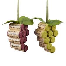 Wooden Cork Grape Cluster Ornaments 2 Assorted Kurt S Adler Butylka Podelki Iskusstvo S Vinnoj Probkoj Podelki Iz Vinnyh Butylok