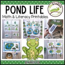 These worksheets include tracing, counting, letter recognition and more. Pond Theme Printable Math Literacy Activities Pre K Preschool Kindergarten