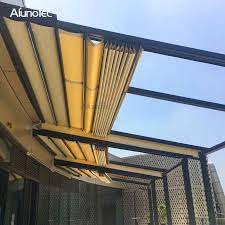 Modern Retractable Gazebo Prefab Awning With Side Sun Screen Buy Prefab Awning Retractable Prefab Awning Wat Waterproof Gazebo Gazebo Roof Retractable Roof